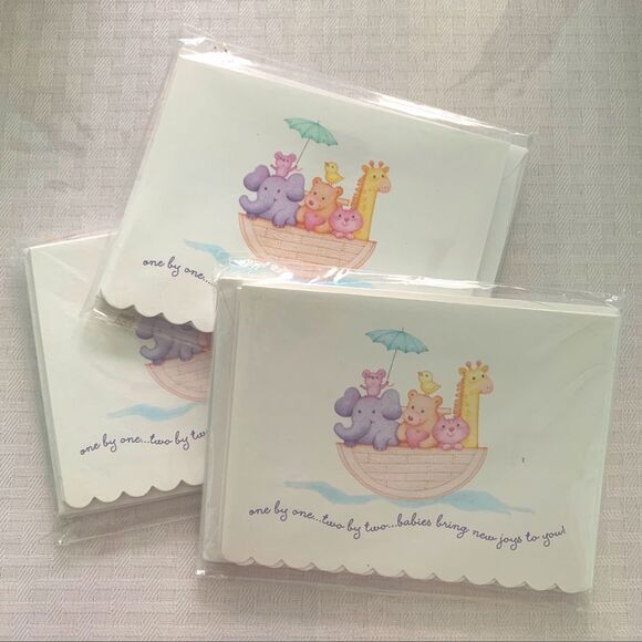 3 Packs of Sealed Cute Baby Shower Invitations - Picture 1 of 3